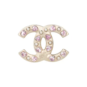 CHANEL Double C Brooches Women's Gold
