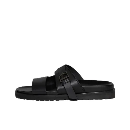 Dsquared2 Leather Flat Sandals