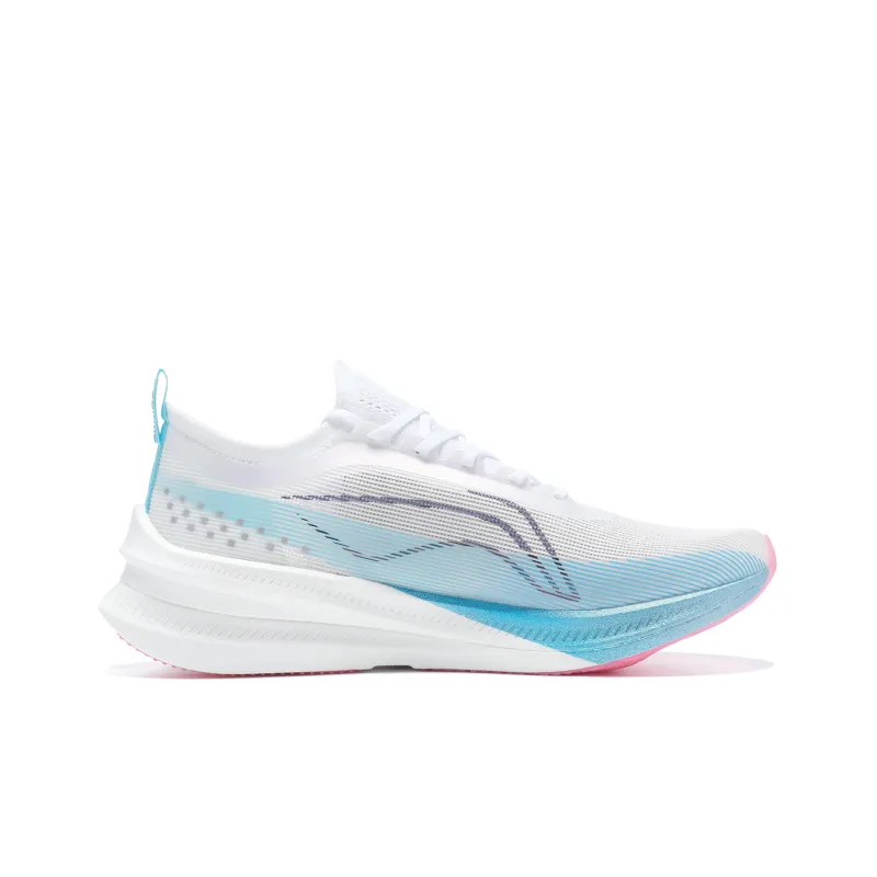 LiNing Feidian 3 Elite Cushioning Anti Slip And Wear Resistant Low Top Casual Running Shoes Unisex White Blue Pink-1