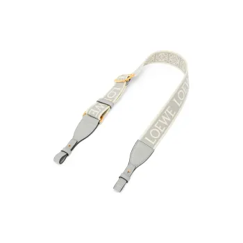 LOEWE Anagram Jacquard Fabric With Calfskin Bag Straps Women's Gray