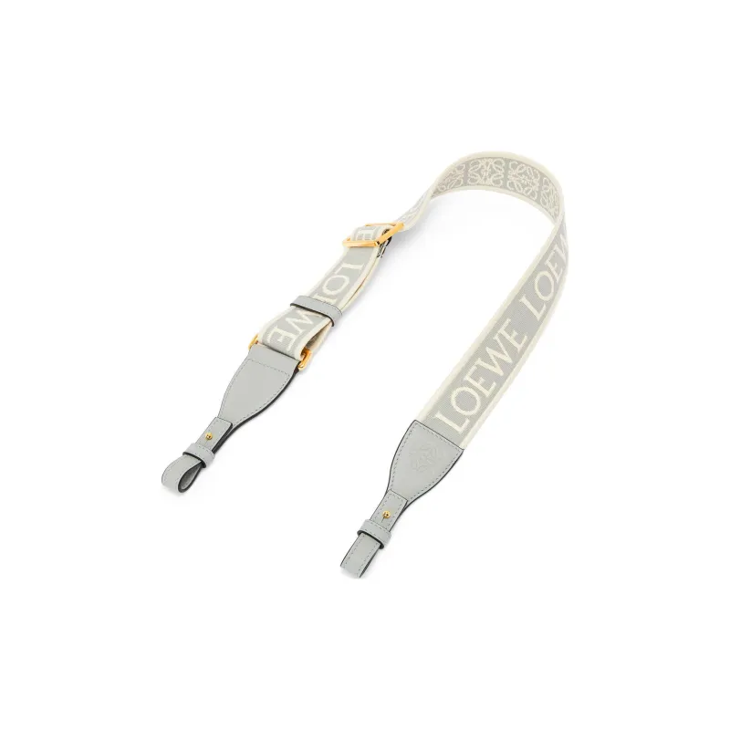 LOEWE Anagram Jacquard Fabric With Calfskin Bag Straps Women's Gray-0