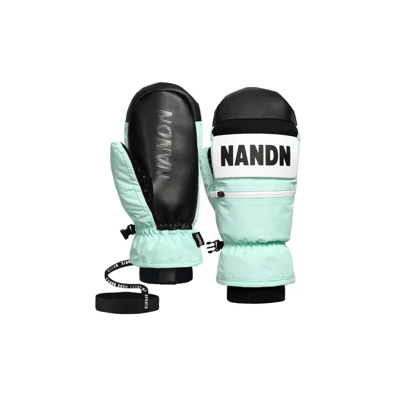 NANDN Skiing Breathable And Moisture-Wicking Padded And Fleece-Lined Fingerless Gloves Unisex-6
