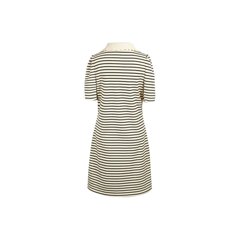 3COLOUR Short-Sleeved Dresses Women's Black White-1