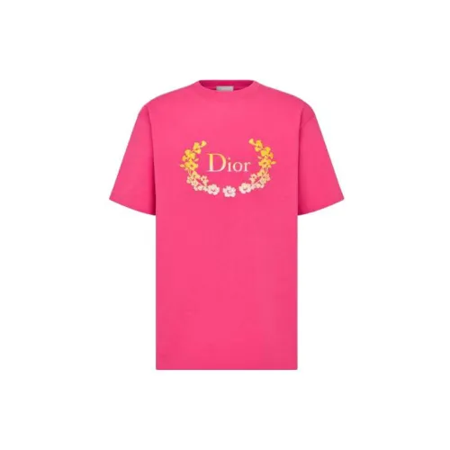 DIOR T-Shirts Unisex Pink