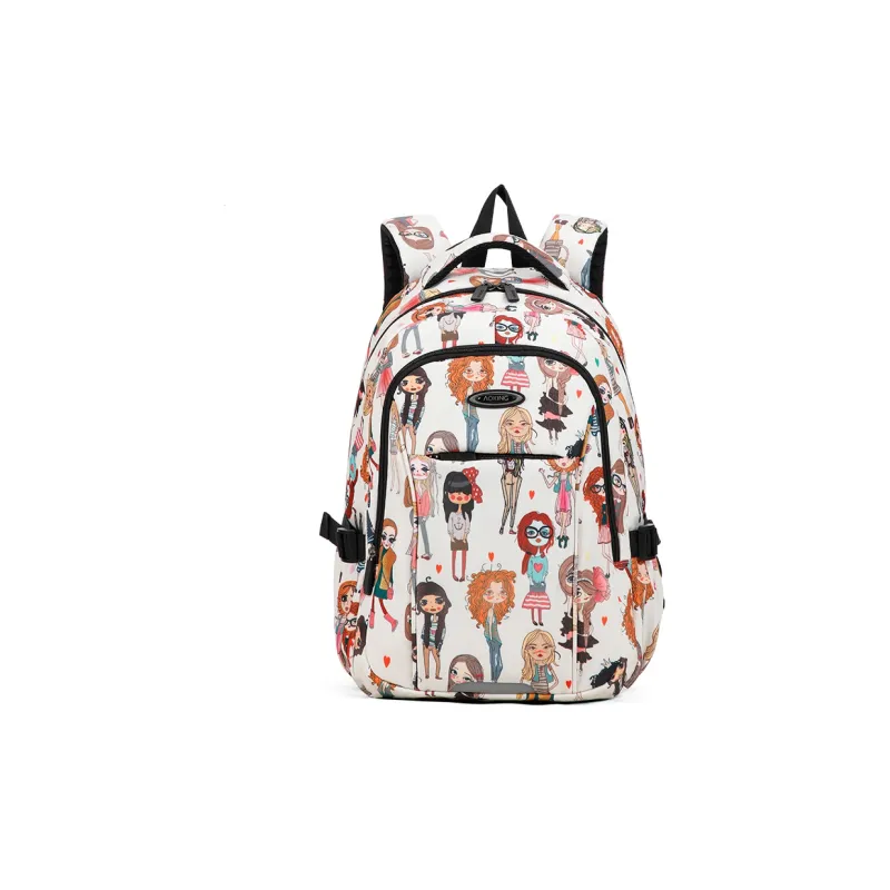 AOKING AK Polyester Backpack Large Size Women's Light Gray/Black/Multicolor-7