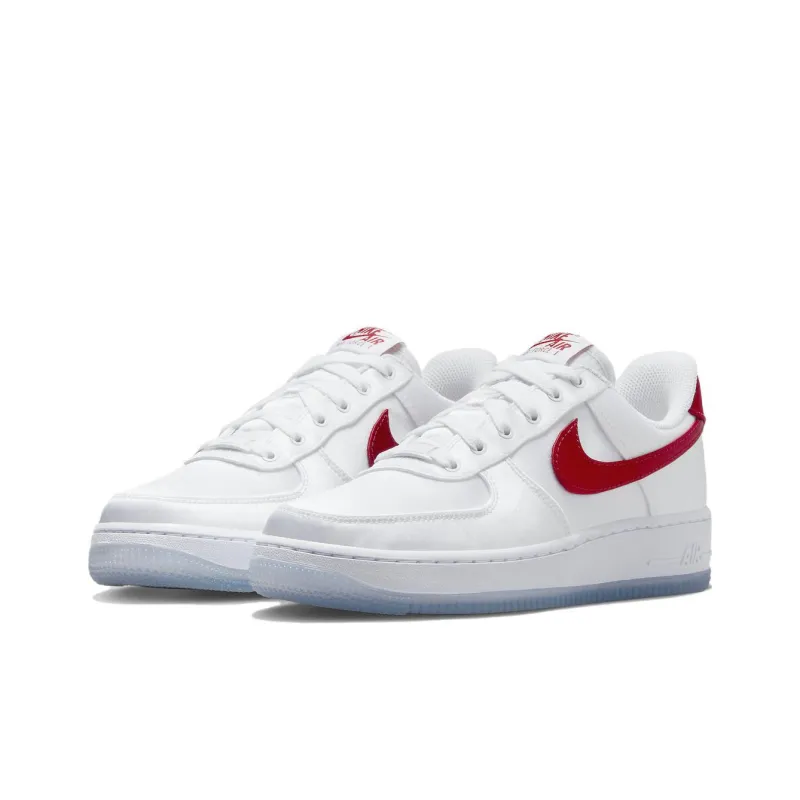 Nike Air Force 1 Low '07 Satin White Varsity Red Women's-2