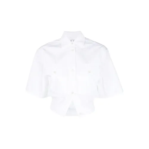 OFF-WHITE Toybox Cinched Cropped Shirt