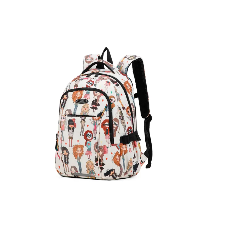 AOKING AK Polyester Backpack Large Size Women's Light Gray/Black/Multicolor-6