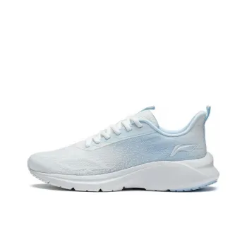 LiNing YunQue Anti Slip Wear Resistant Low Top Running Shoes Women's White Blue