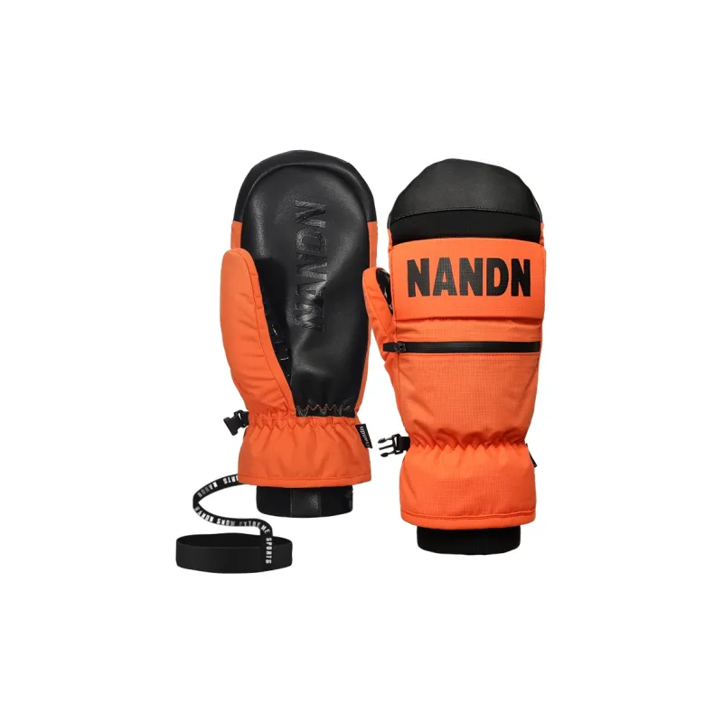 NANDN Skiing Breathable And Moisture-Wicking Padded And Fleece-Lined Fingerless Gloves Unisex-3