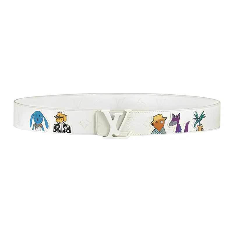 LOUIS VUITTON SHAPE Cartoon Pattern Belt Logo Decoration Pin Buckle Unisex Width 4cm-0