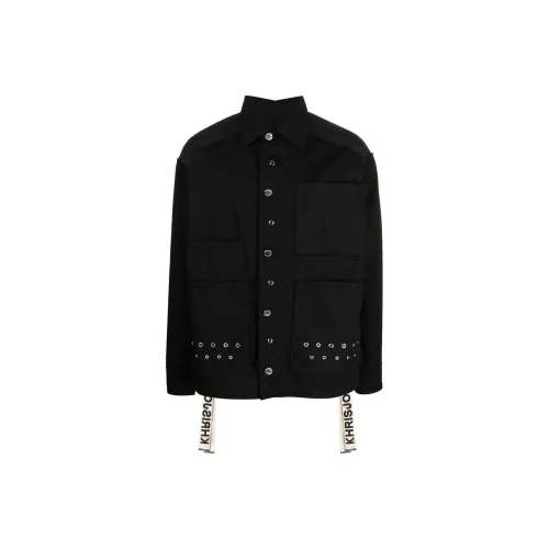 KHRISJOY Eyelet-embellished Military Jacket