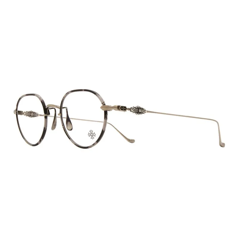 Chrome Hearts Alloy Oval Eyeglass Frames Men's-0