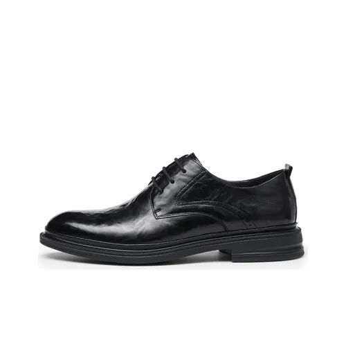 CAMEL Leather Shoes Men's Black