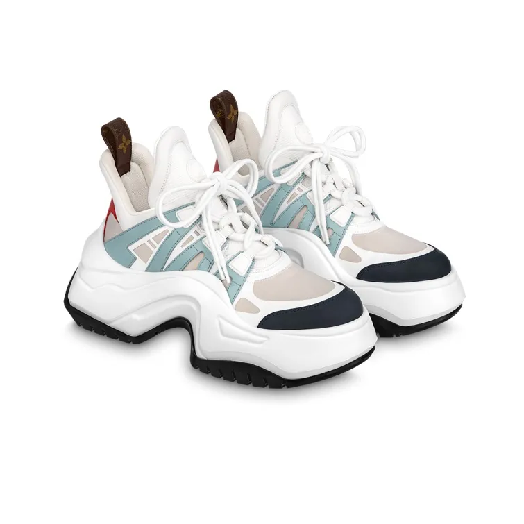 LOUIS VUITTON Archlight 2.0 Platform Sneakers 'White Beige Blue' Women's-1