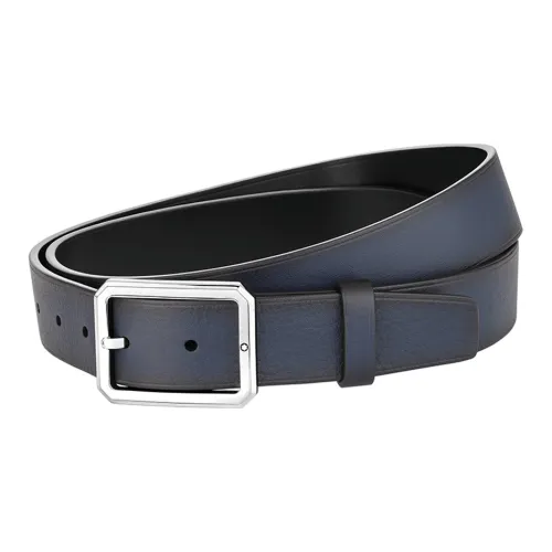 MONTBLANC Fashion Classic And Versatile Octagonal Pin Buckle Leather Belts Men's Width: 3.5cm
