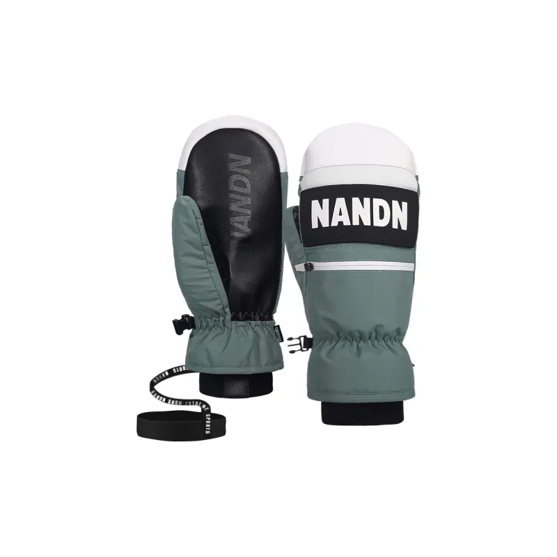 NANDN Skiing Breathable And Moisture-Wicking Padded And Fleece-Lined Fingerless Gloves Unisex-5