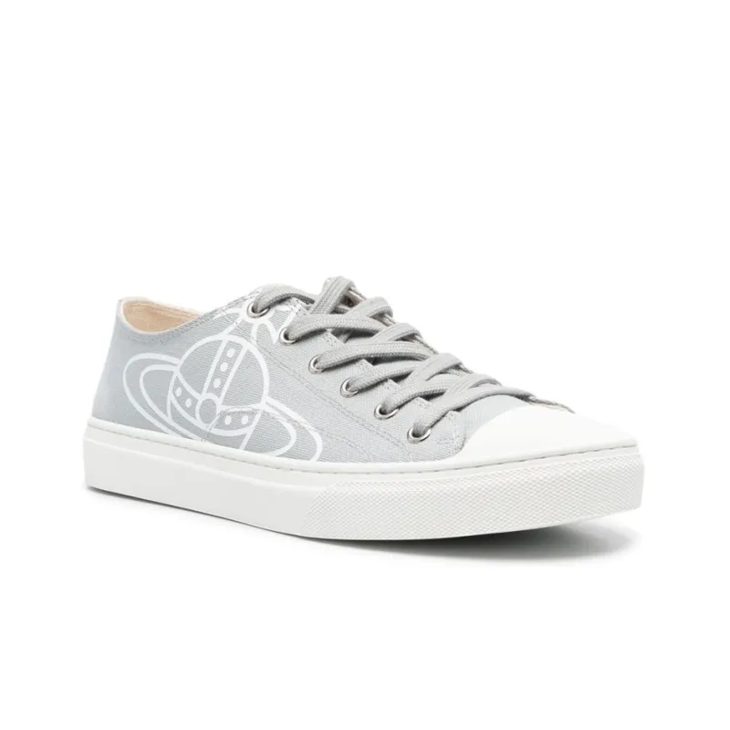 Vivienne Westwood Low Top Stylish Skateboarding Shoes Men's Gray-2