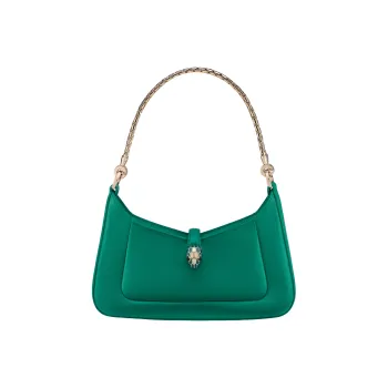 BVLGARI Calfskin Handbag, Crossbody Bag, Shoulder Bag Women's Green