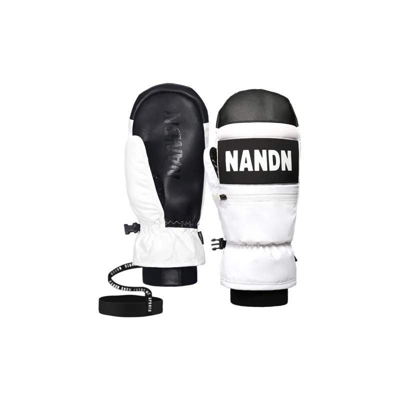 NANDN Skiing Breathable And Moisture-Wicking Padded And Fleece-Lined Fingerless Gloves Unisex-2