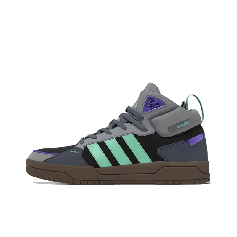 Adidas Neo 100DB Mid Shoes 'Grey Black Purple Gum'-0