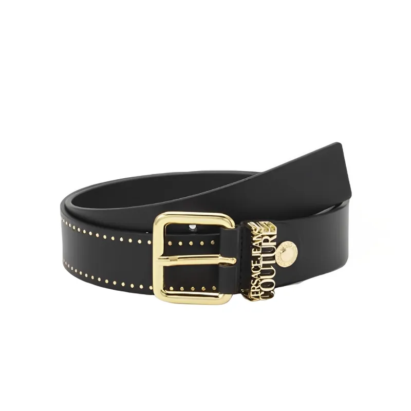 VERSACE Leather Belts Men Black-0