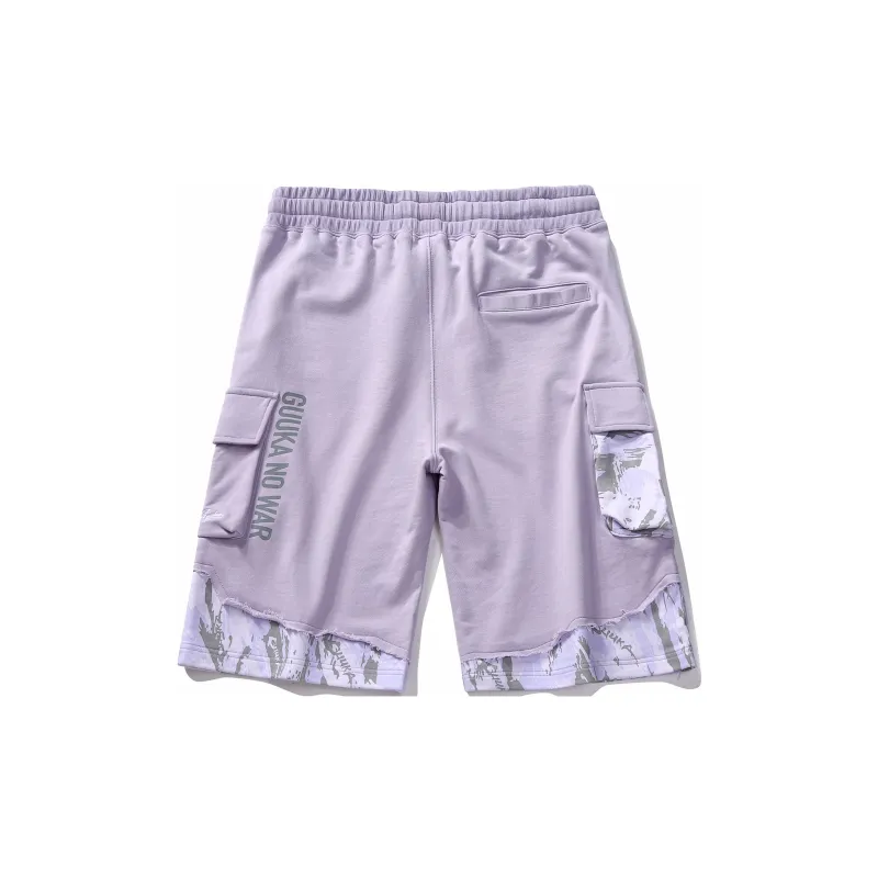 Guuka Cargo Shorts Unisex Purple-1