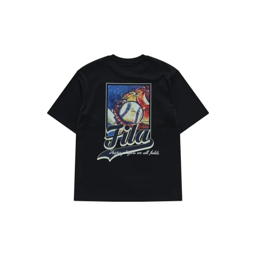 FILA FUSION BASEBALL Series T-Shirts Men Black