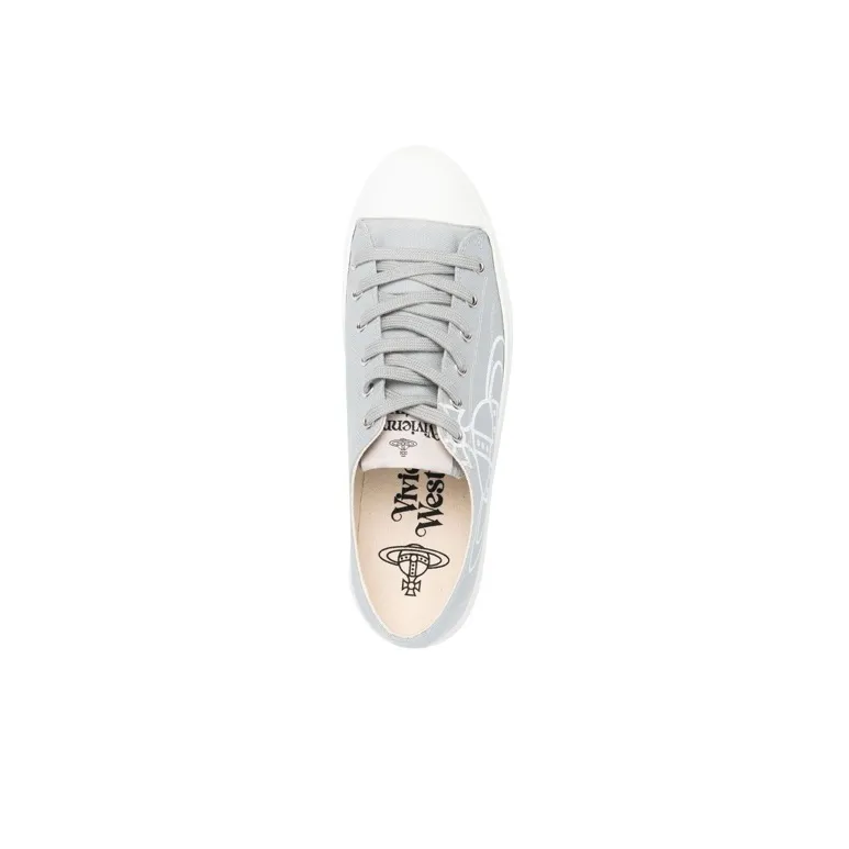 Vivienne Westwood Low Top Stylish Skateboarding Shoes Men's Gray-4