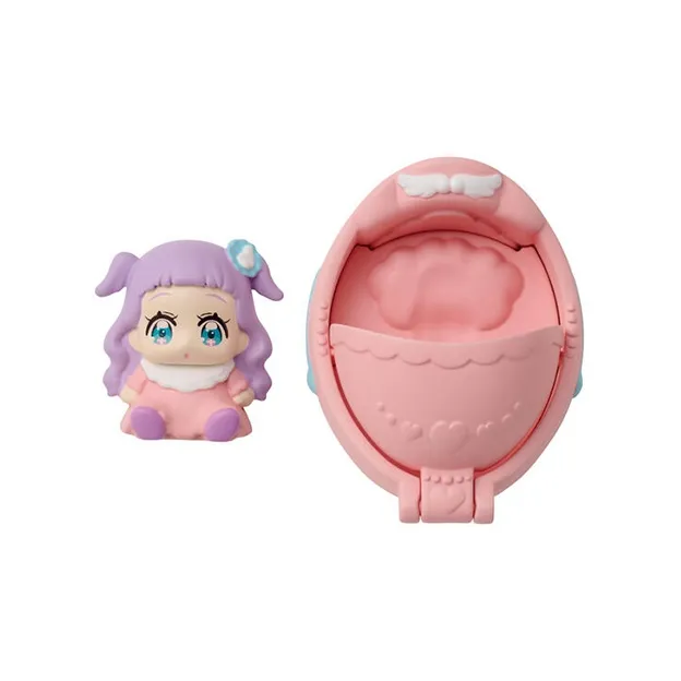 BANDAI Vast Sky Pretty Cure Girlish Sky+Cradle Set Pink Chibi Figures-0
