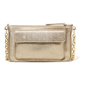 RSVP Paris Cow Leather Crossbody Bag Shoulder Bag Women's Gold
