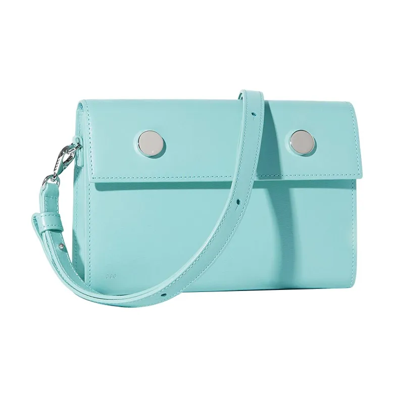 RSVP Paris Golden Eyes Collection Smooth Cow Leather Crossbody Bag Shoulder Bag Women's Turquoise-1
