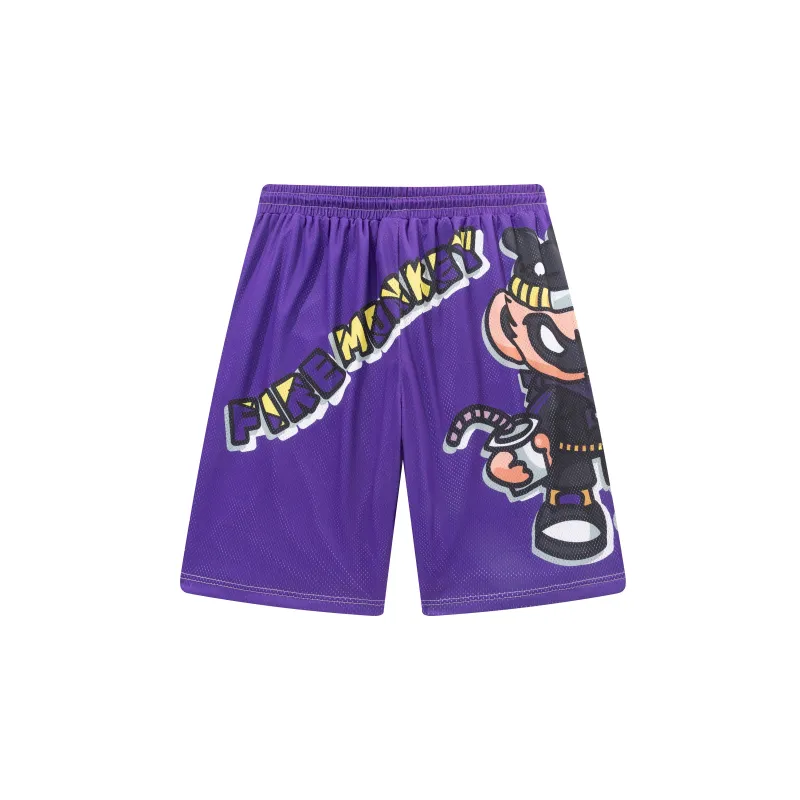 FireMonkey Basketball Shorts Unisex Purple-1