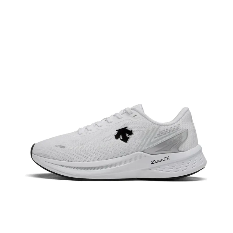 DESCENTE Enerzite Durable Breathable Low-Top Running Shoes Unisex White Black-0
