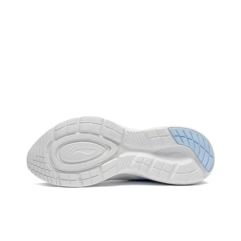 LiNing YunQue Cushioned Slip Resistant Abrasion Resistant Low Top Casual Running Shoes Men's White Blue-4