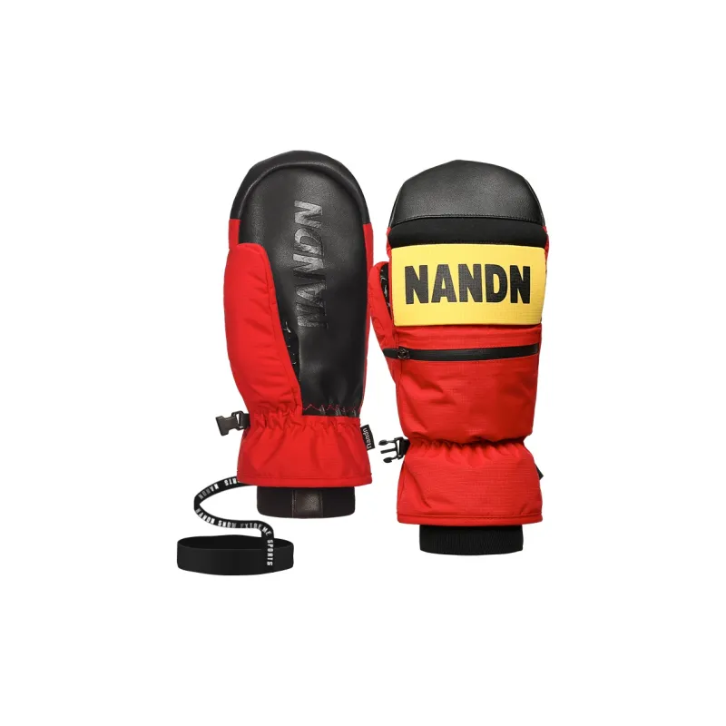 NANDN Skiing Breathable And Moisture-Wicking Padded And Fleece-Lined Fingerless Gloves Unisex-8