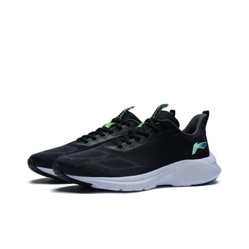 LiNing YunQue Cushioning Slip Resistant And Abrasion Resistant Low Top Casual Running Shoes Men's Ebony Black-2