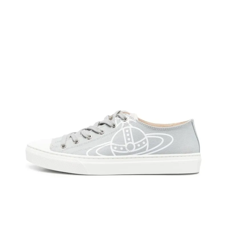 Vivienne Westwood Low Top Stylish Skateboarding Shoes Men's Gray-0