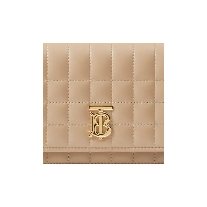 Burberry Lola Bag Sheepskin Lona Handheld Shoulder Bag, Crossbody Bag Women's Buy Beige-4