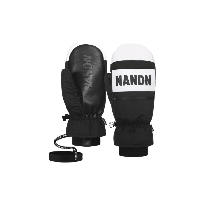 NANDN Skiing Breathable And Moisture-Wicking Padded And Fleece-Lined Fingerless Gloves Unisex-0