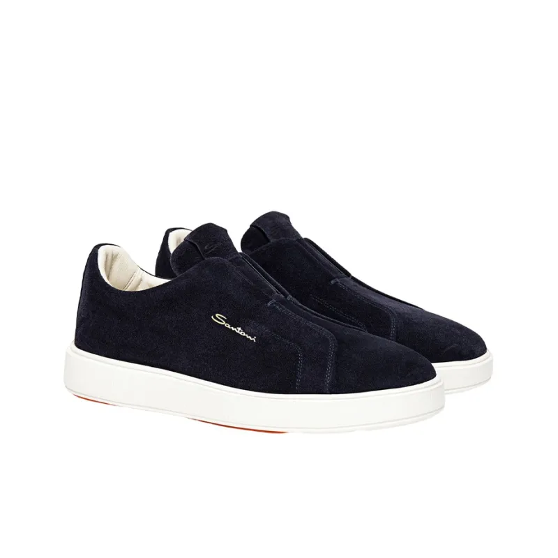 Santoni Suede Slip-on Sneakers-1