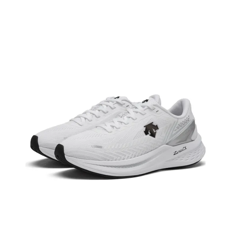 DESCENTE Enerzite Durable Breathable Low-Top Running Shoes Unisex White Black-2