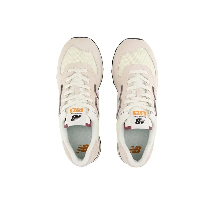 New Balance 574 Off White Burgundy 2023-3