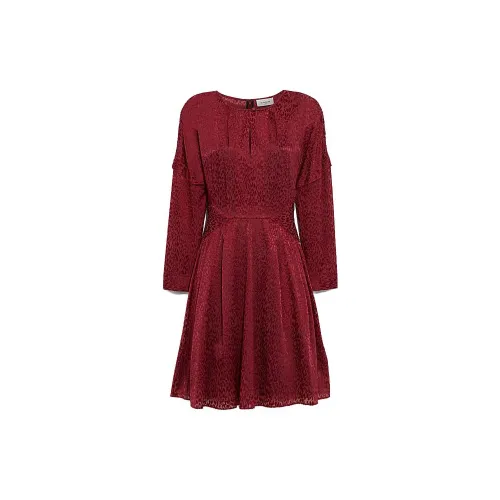 COACH Long-Sleeved Dresses Women's Red