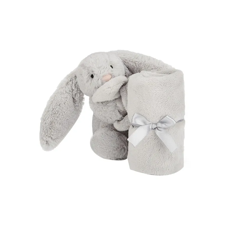 JELLYCAT Personalised Bashful Silver Bunny Soother-1