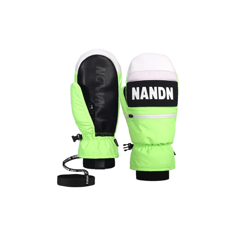 NANDN Skiing Breathable And Moisture-Wicking Padded And Fleece-Lined Fingerless Gloves Unisex-7