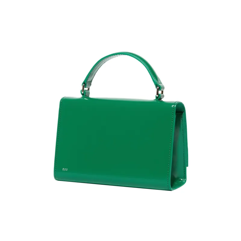 RSVP Paris Munchkin Collection Smooth Cow Leather Portable Crossbody Bag Shoulder Bag Women's Frog Green-3