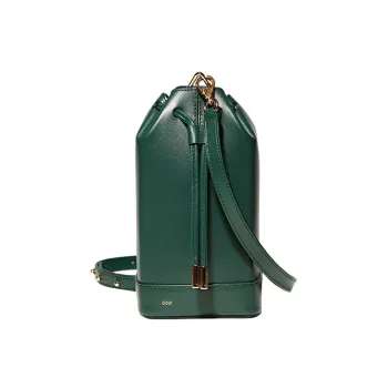 RSVP Paris Cow Leather Crossbody Bag Shoulder Bag Women's Green