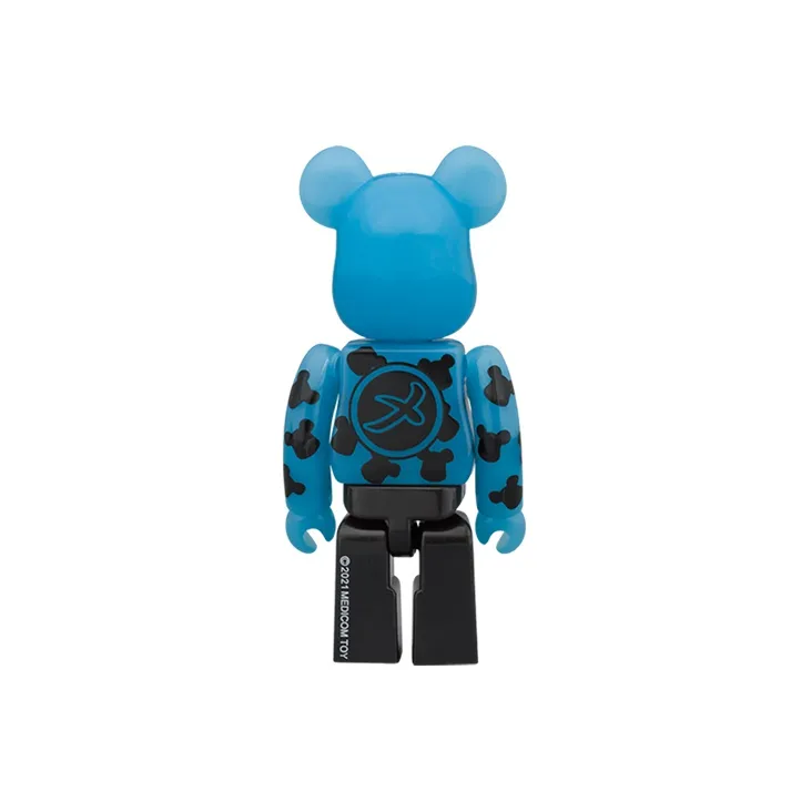 BE@RBRICK Plum Group Blue Glow In The Dark Hang Tag Box 100%-1