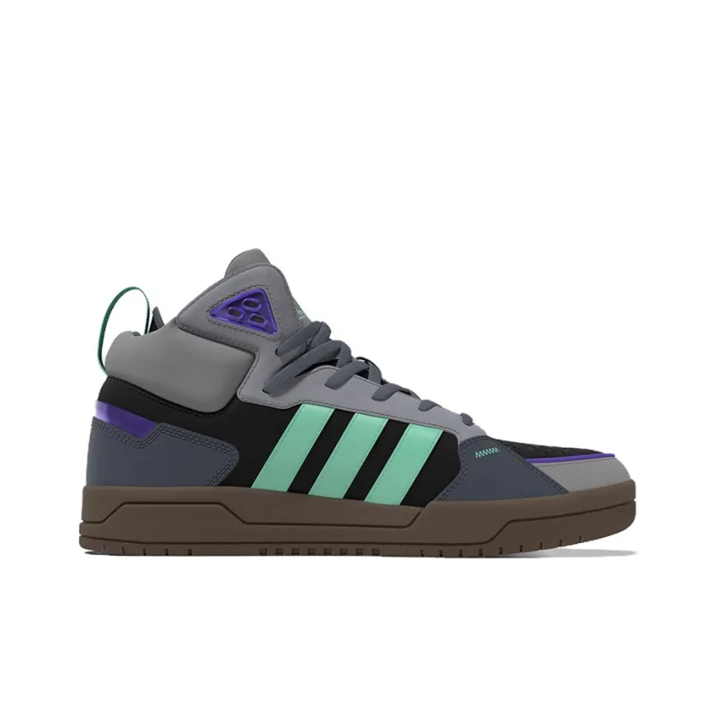 Adidas Neo 100DB Mid Shoes 'Grey Black Purple Gum'-1